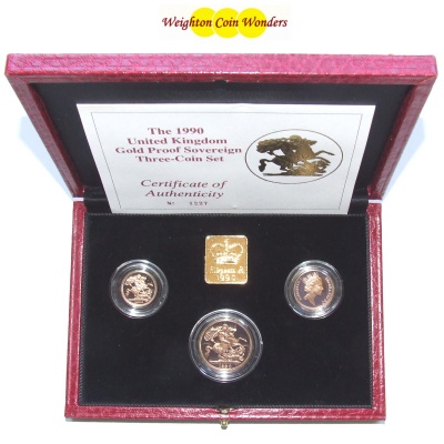 1990 Gold Proof 3 Coin Set - Low Mintage